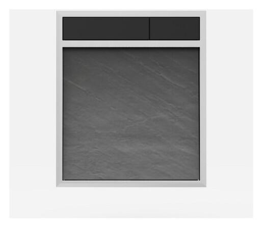 SANIT Betätigungsplatte LIS ohne Beleuchtung Grundplatte Schiefer grau Tastenpaar schwarz