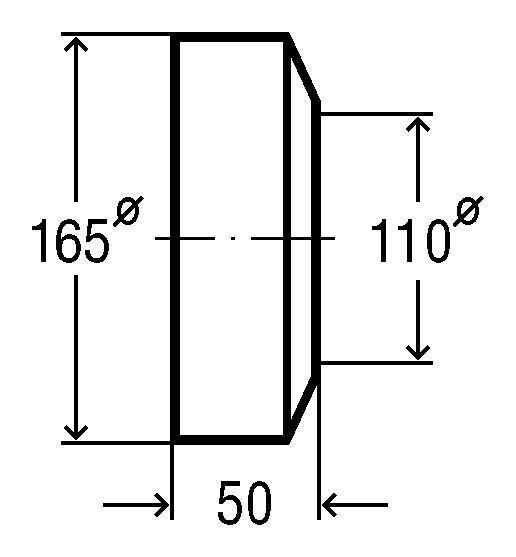 Viega WC Anschluss Schieberosette 3819 110mm weiß