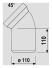 Sanit WC-Anschlussbogen DN100 pergamon 45 Grad
