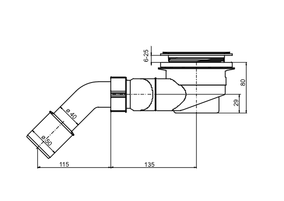 SANIT Funktionseinheit 823/90FW Höhe 80mm