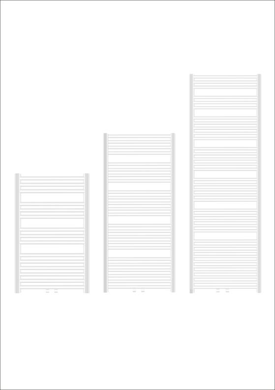 Badstern Badheizkörper Royal weiß Bauhöhe 1800mm