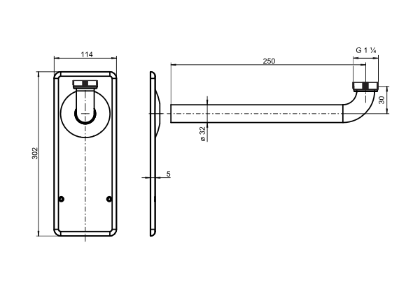 SANIT Fertigbauset für Wandeinbaugeruchverschluss weiß