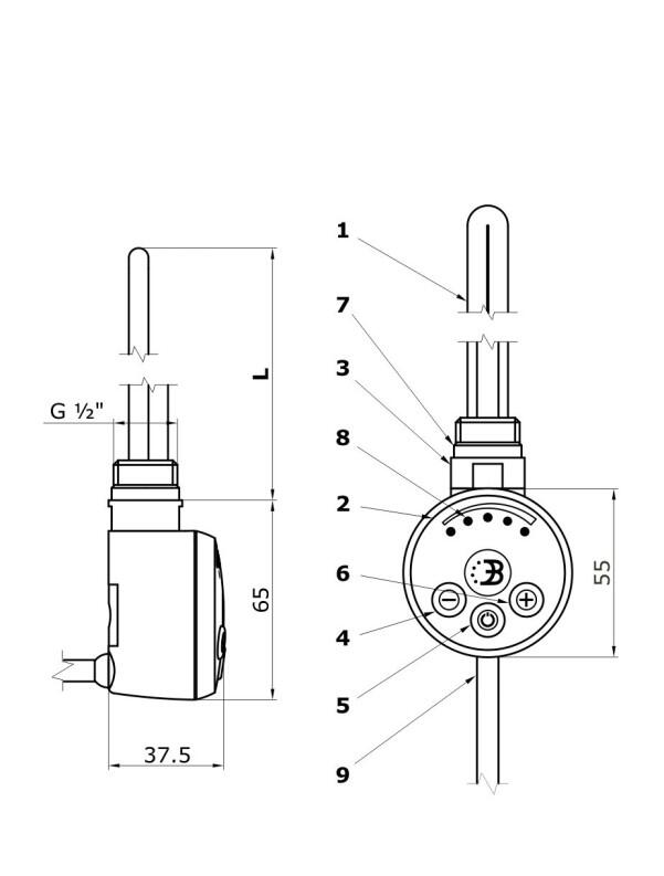 MERT Regler MEG inklusive Heizstab mit Stecker