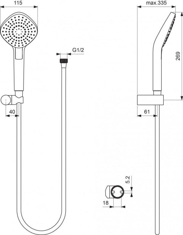 Ideal Standard Idealrain Evo Handbrause-Set Diamond