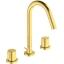 Ideal Standard Joy 3-Loch Waschtischmischer mit Metall-Ablaufgarnitur Brushed Gold
