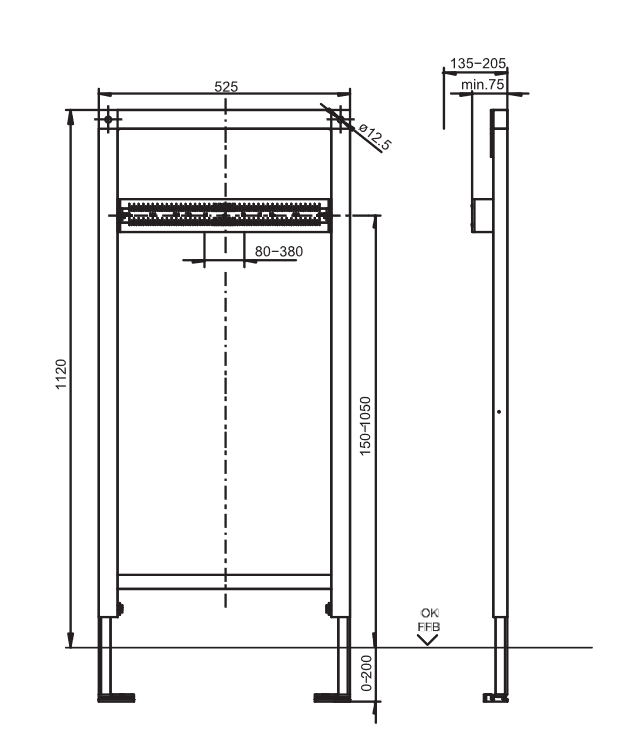SANIT Bade und Brausewannen -Element INEO Aufputz 1120/525