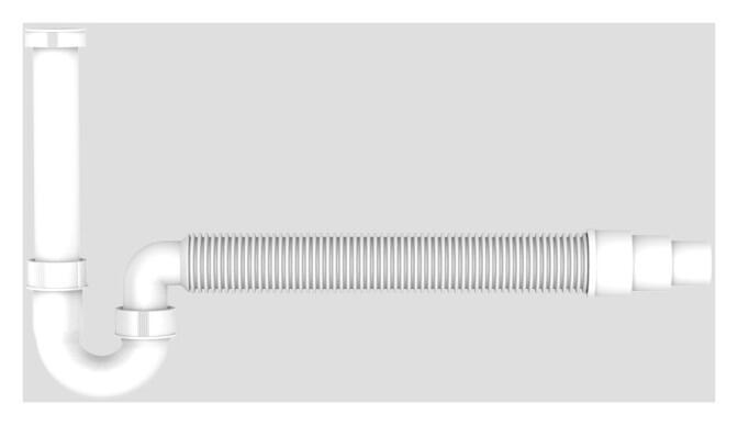 SANIT Rohrgeruchverschluss G1 1/2x40/50 flexibel Schlauch