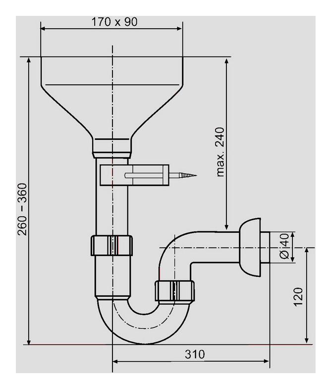 Sanit Trichtersiphon 11/2 x40