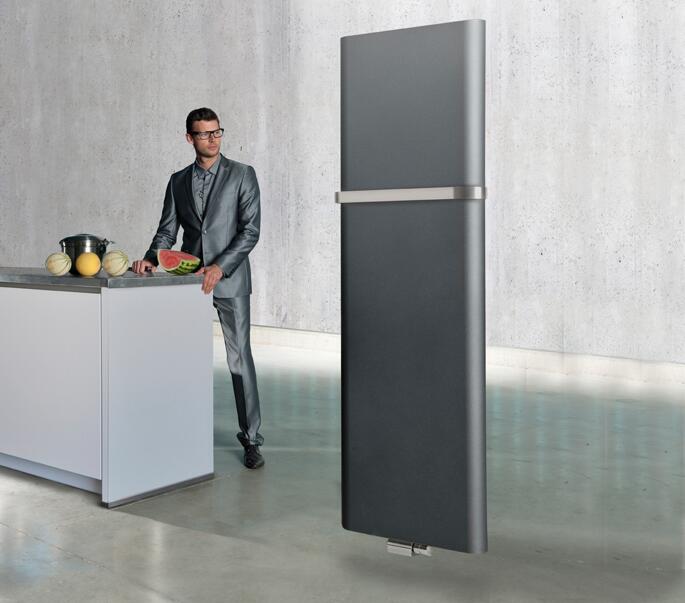 Purmo Paros V Handtuchstange Edelstahl matt gebürstet