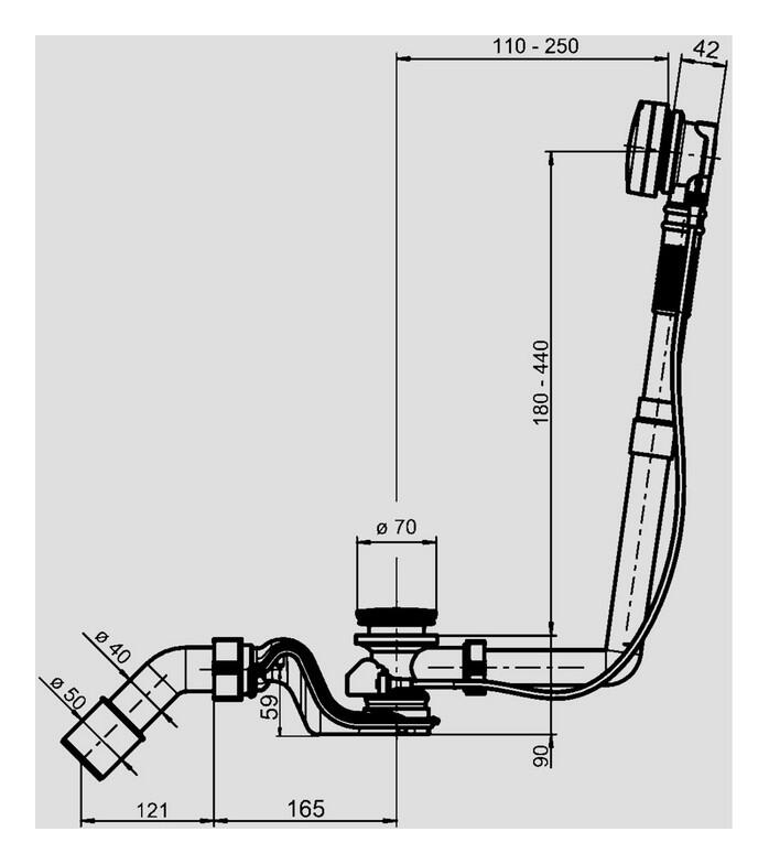 SANIT Ab-u.Überlaufgarnitur SWING