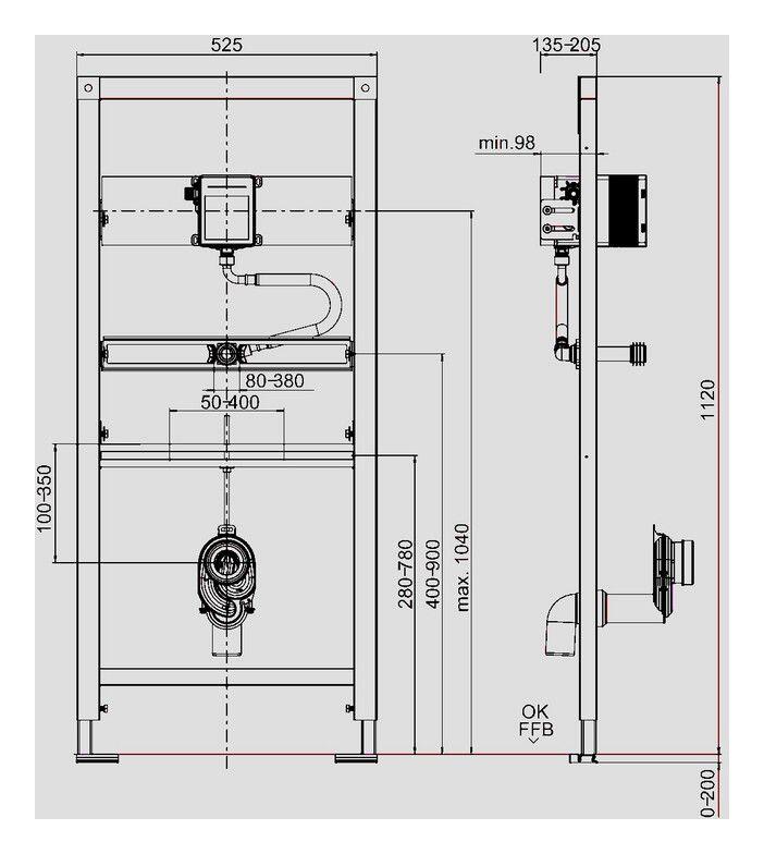 SANIT Urinal-Element BH 1120mm