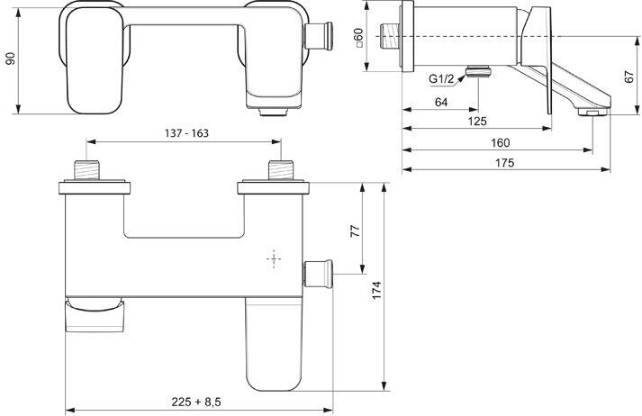Ideal Standard Tonic II Badearmatur AP