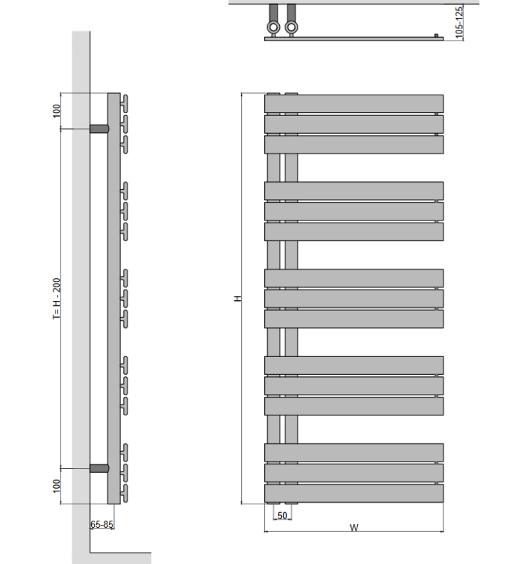 Design Badheizkörper Agora anthrazit