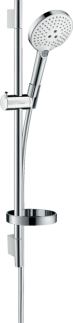 Hansgrohe Raindance Select S Brauseset 120 3jet mit Brausestange 65 cm und Seifenschale weiß/chrom