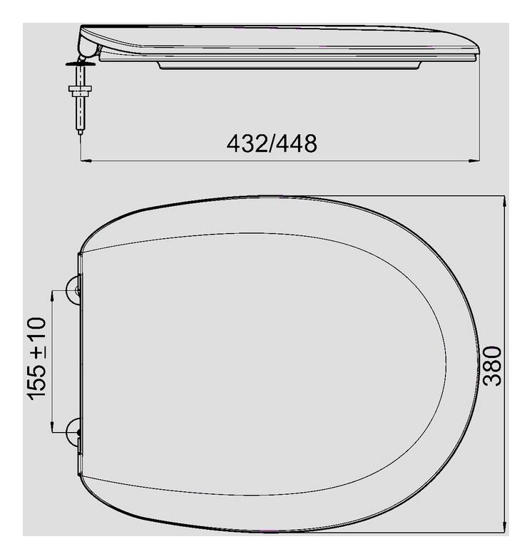 SANIT WC-Sitz 1800, mit Edelstahlscharnieren, alpin-weiß