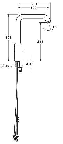 HANSAPRIMO Spültisch-Einhand-Einlochbatterie, DN 15 hoher Auslauf Niederdruck
