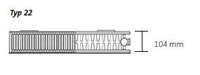 Purmo Plan Compact Modernisierungs- Heizkörper Typ 22, Bauhöhe:550mm