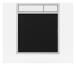 SANIT Betätigungsplatte LIS ohne Beleuchtung Grundplatte Glas schwarz Tastenpaar weiss