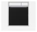 SANIT Betätigungsplatte LIS mit Beleuchtung Grundplatte Glas schwarz Tastenpaar weiss