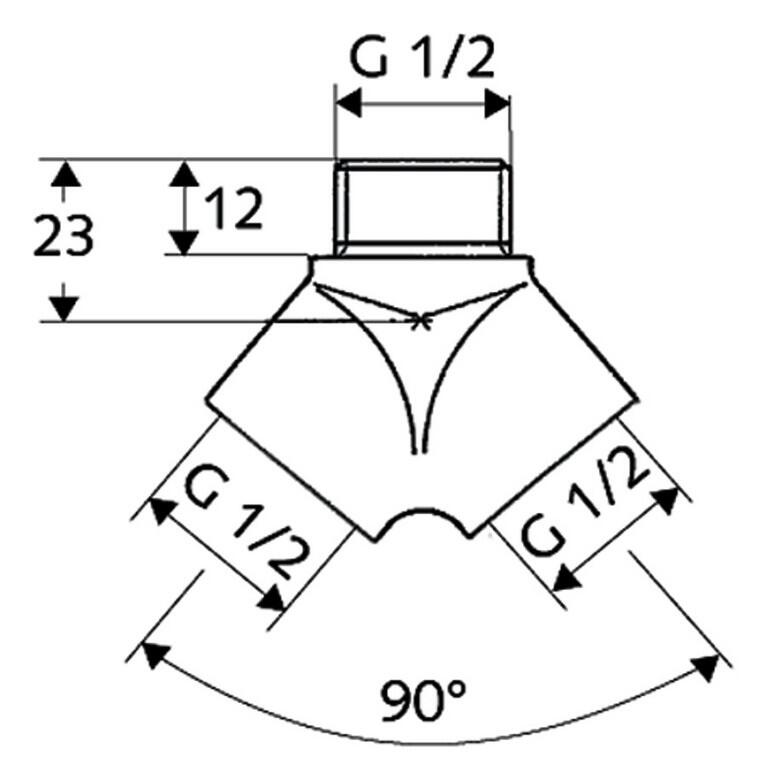 SCHELL Gabelstück 1/2 chrom