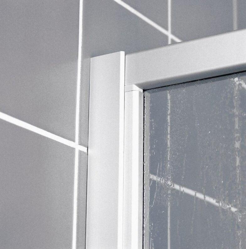 Kermi Nova 2000 Gleitür 2teilig mit Festfeld Kunstglas Höhe 1850mm