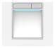 SANIT Betätigungsplatte LIS mit Beleuchtung Grundplatte Glas weiss Tastenpaar chrom hochglanz