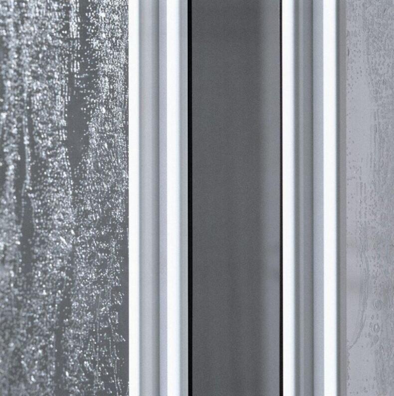 Kermi Nova 2000 Halbteil Eckeinstieg Gleittür 2teilig Kunstglas Höhe 2000mm