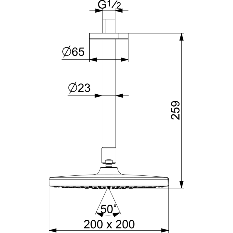 HANSA Kopfbrause HANSABASICJET Style 4437