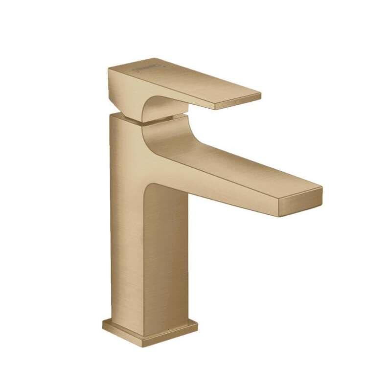 Hansgrohe Metropol Einhebel-Waschtischmischer 110 mit Hebelgriff und Push-Open Ablaufgarnitur Bronze