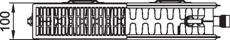 Kermi Ventilheizkörper therm-x2 Profil-Vplus (FTP) Mittelanschluss Typ 22 Bauhöhe 300mm