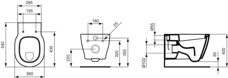 IS Wandflachspül-WC CONNECT