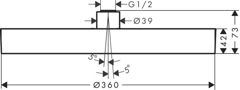 Hansgrohe Kopfbrause Rainfinity 360 1jet Deckenmontage mattweiß