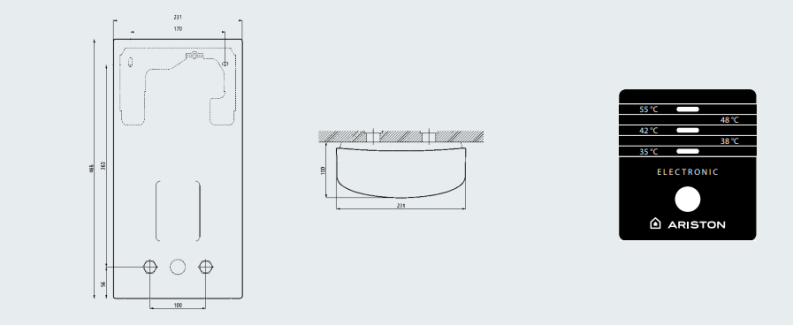 Ariston Durchlauferhitzer elektronisch geregelt ARK EVO 18/21/24/27