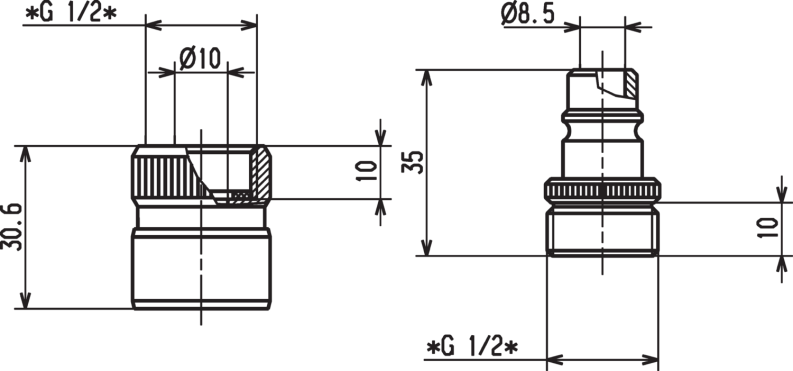 HANSA Brauseschlauch-Steckkupplung