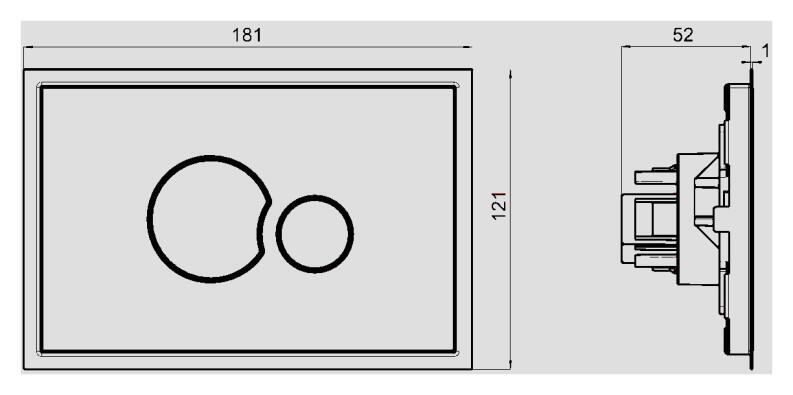 SANIT Betätigungsplatte SK706 Kunststoff, weiss
