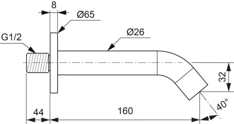 Ideal Standard Joy Wandauslauf 160 mm