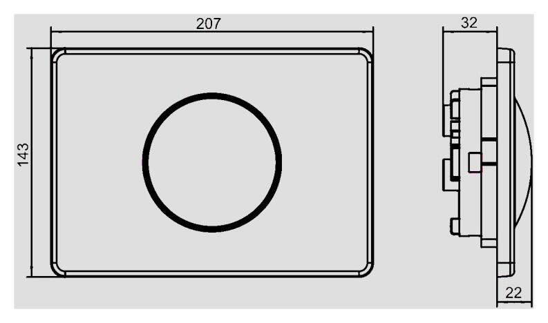 SANIT Betätigungsplatte S704 weiss