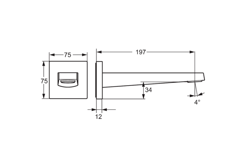 HANSALOFT Wanneneinlauf, DN 15 als Wandauslauf
