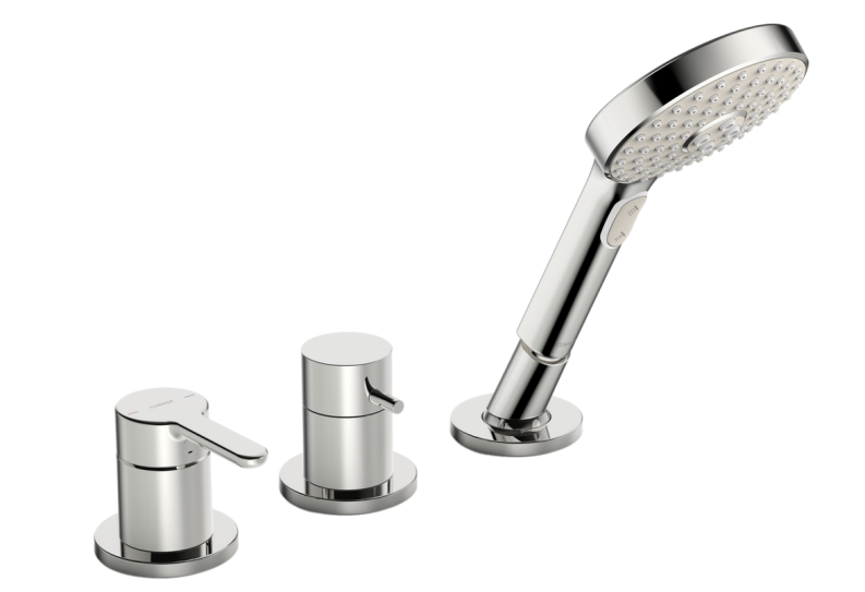 HANSADESIGNO Fertigmontageset Einhandmischer für alle 3-Loch-Einbausets