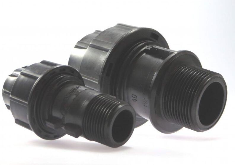 Gebo Plast Kupplung mit Außengewinde für PE-Rohre