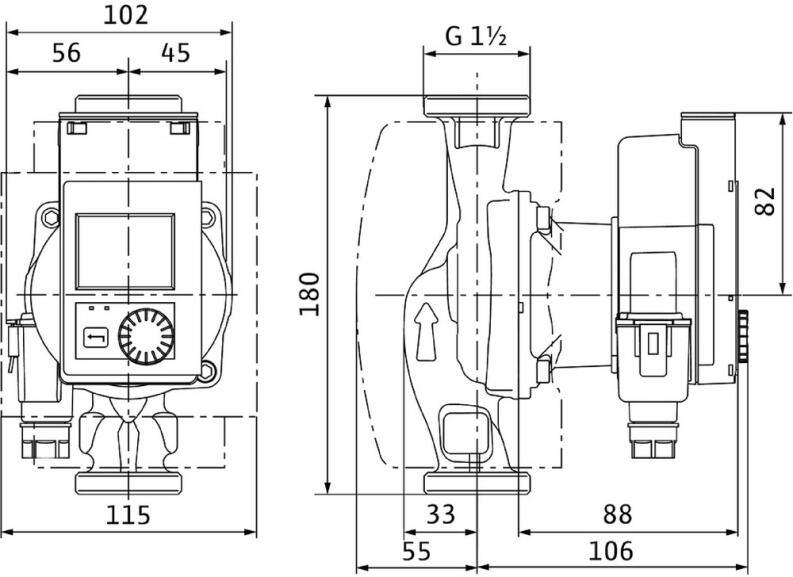 Wilo Nassläufer-Hocheffizienzpumpe Stratos PICO plus 25/0,5-4, G11/2, 20W