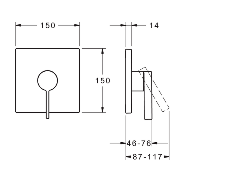 HANSALOFT Fertigmontageset mit Funktionseinheit Einhand-Brause-Batterie