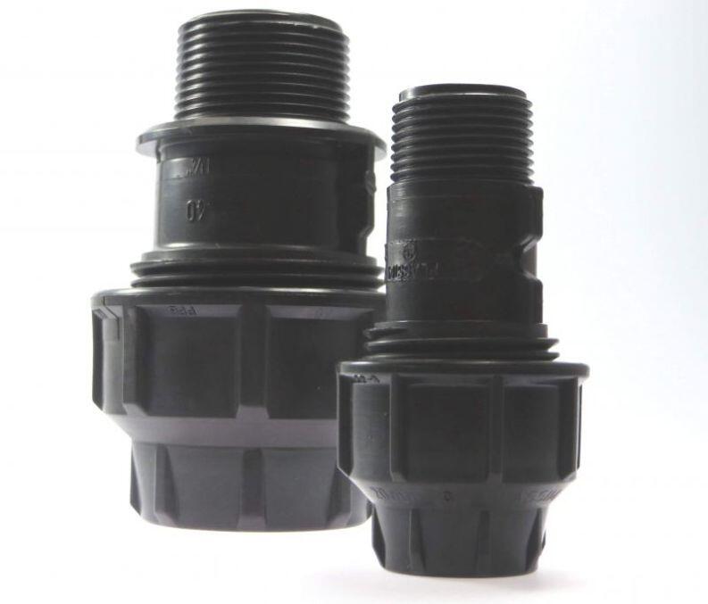 Gebo Plast Kupplung mit Außengewinde für PE-Rohre