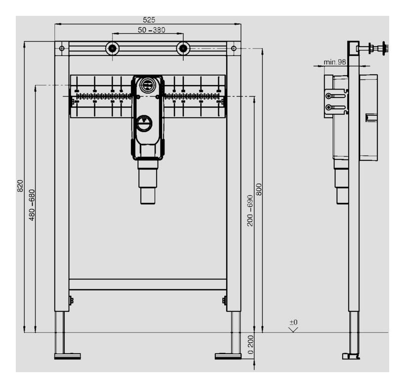 SANIT Waschtisch -Element INEO behindertengerecht Höhe 820mm