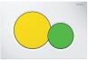 Geberit Sigma01 Betätigungsplatte für 2-Mengen-Spülung Tasten gelb+grün