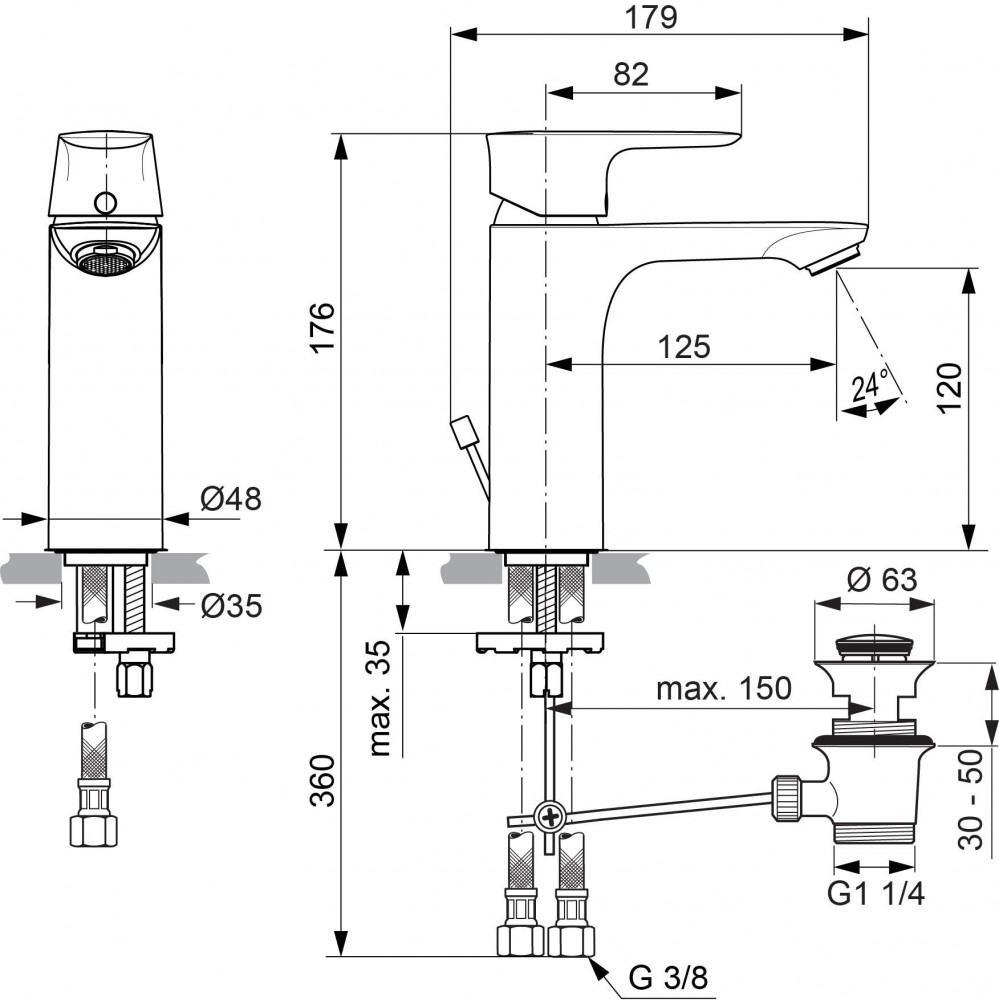 Ideal Standard Connect Air Waschtischarmatur Grande